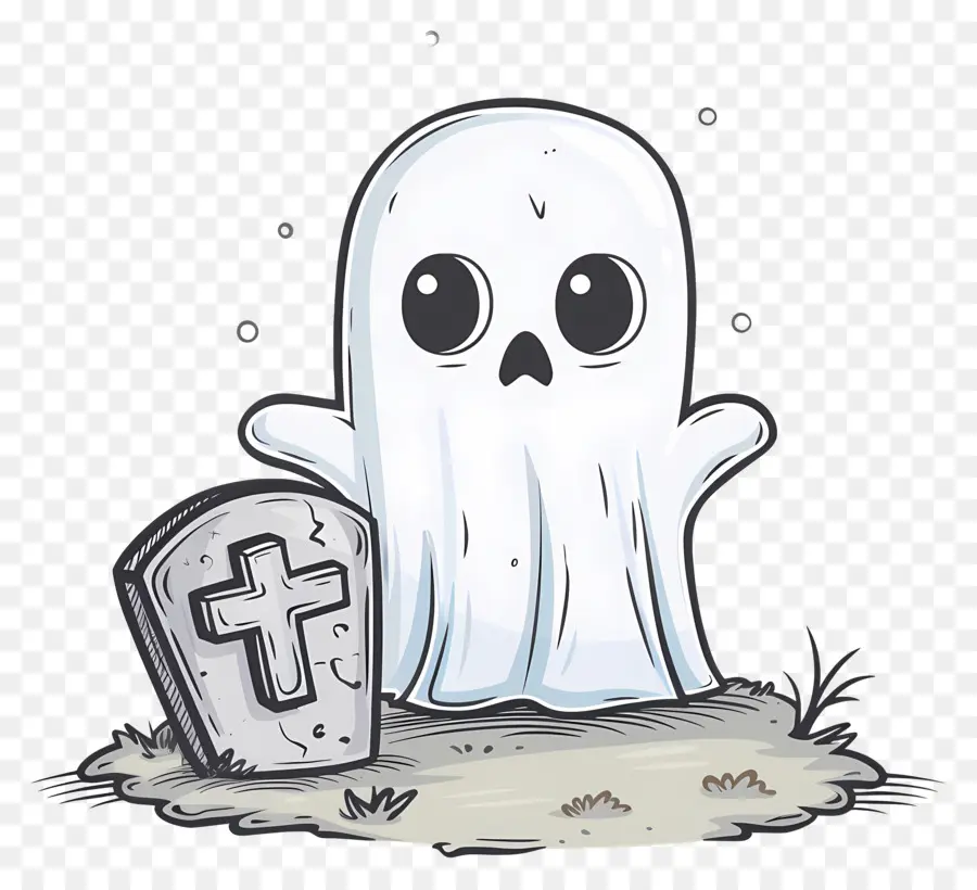 Halloween Ghost Tombstone，ผีน่ารัก PNG