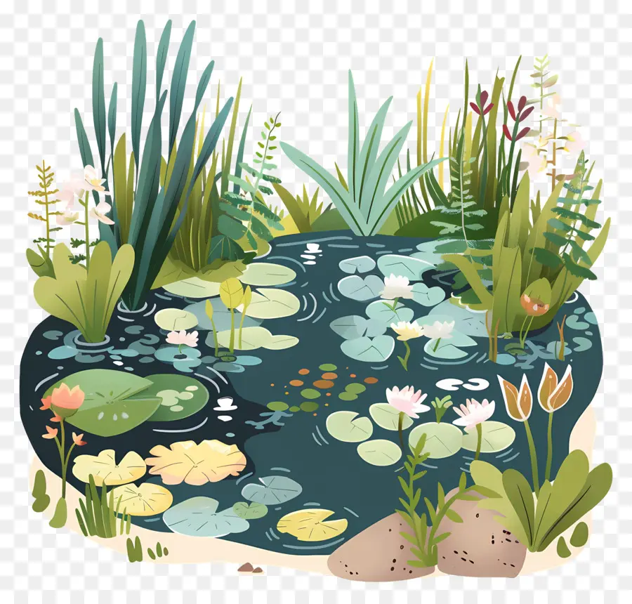 บ่อสวน，Doodle Pond PNG