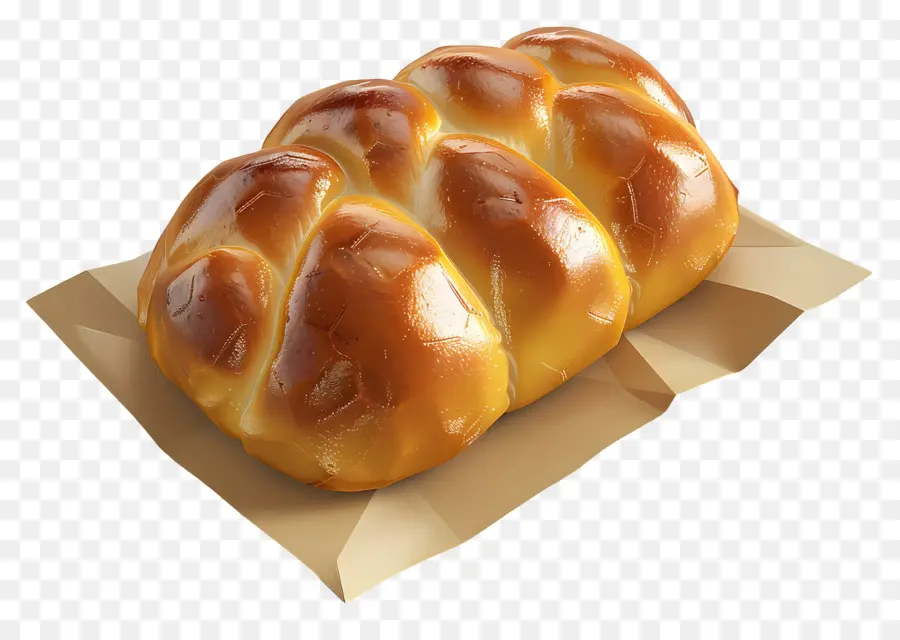 Brioche Bread，ม้วนขนมปังมันวาว PNG