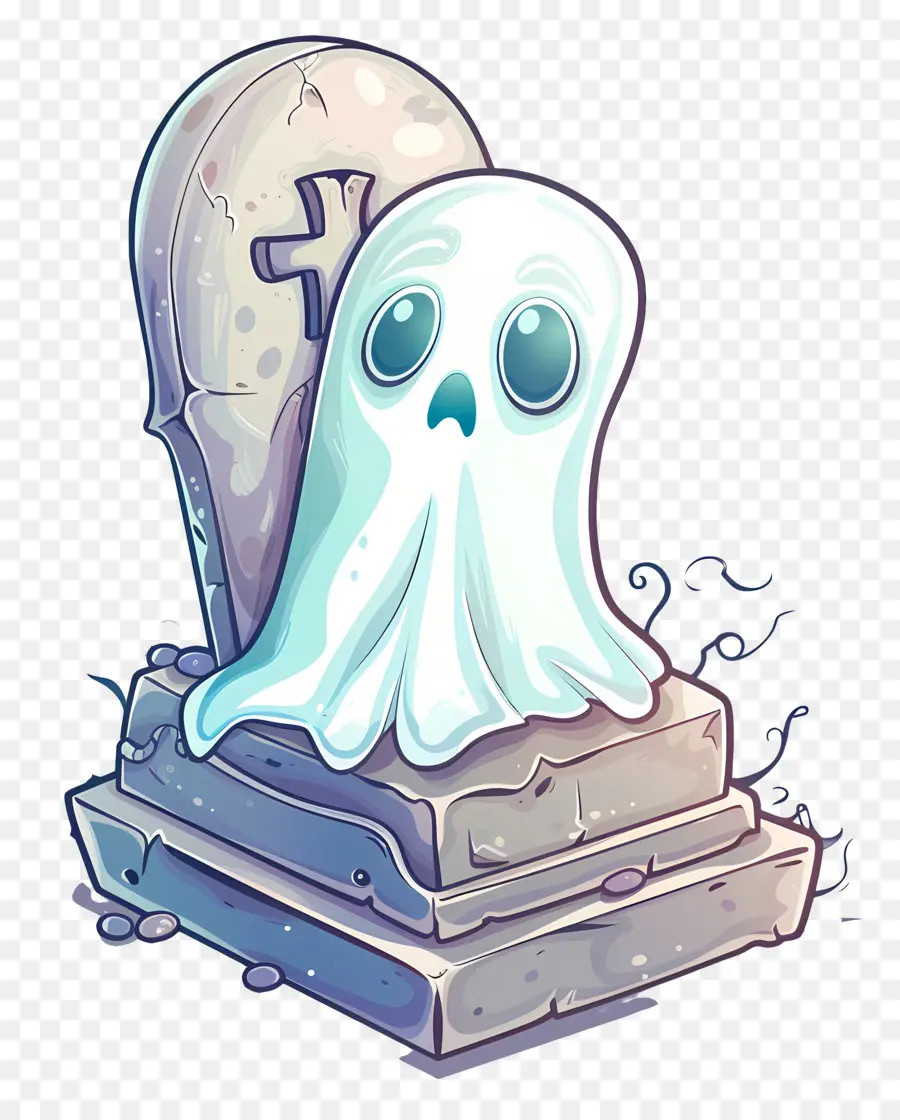 Halloween Ghost Tombstone，ผีน่ารัก PNG