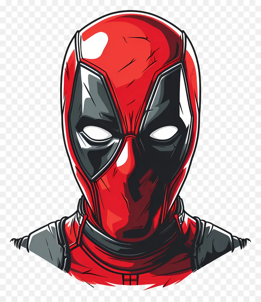 หน้าการ์ตูน Deadpool，หน้ากากสีแดงและสีดำ PNG