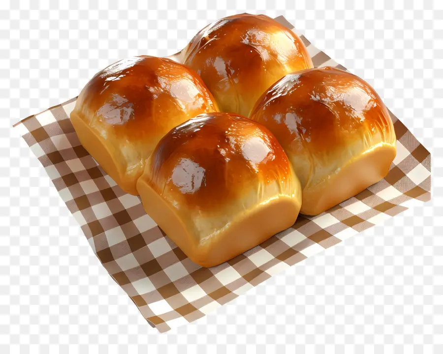 Brioche Bread，ม้วนขนมปังมันวาว PNG