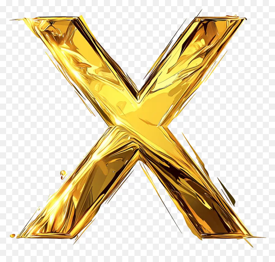 ทอง X，Golden X PNG