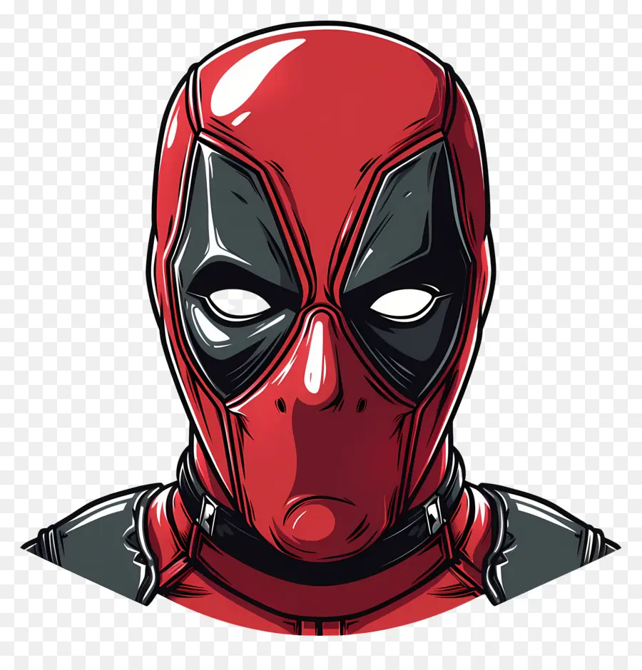 หน้าการ์ตูน Deadpool，หน้ากากสีแดงและสีดำ PNG