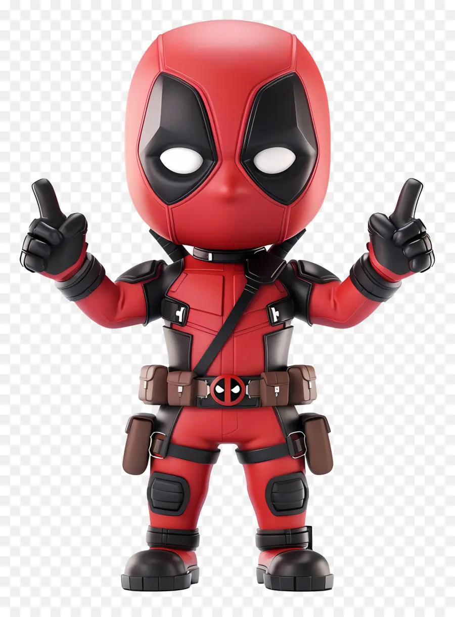 Deadpool เคลื่อนไหว，ตัวการ์ตูนสีแดง PNG