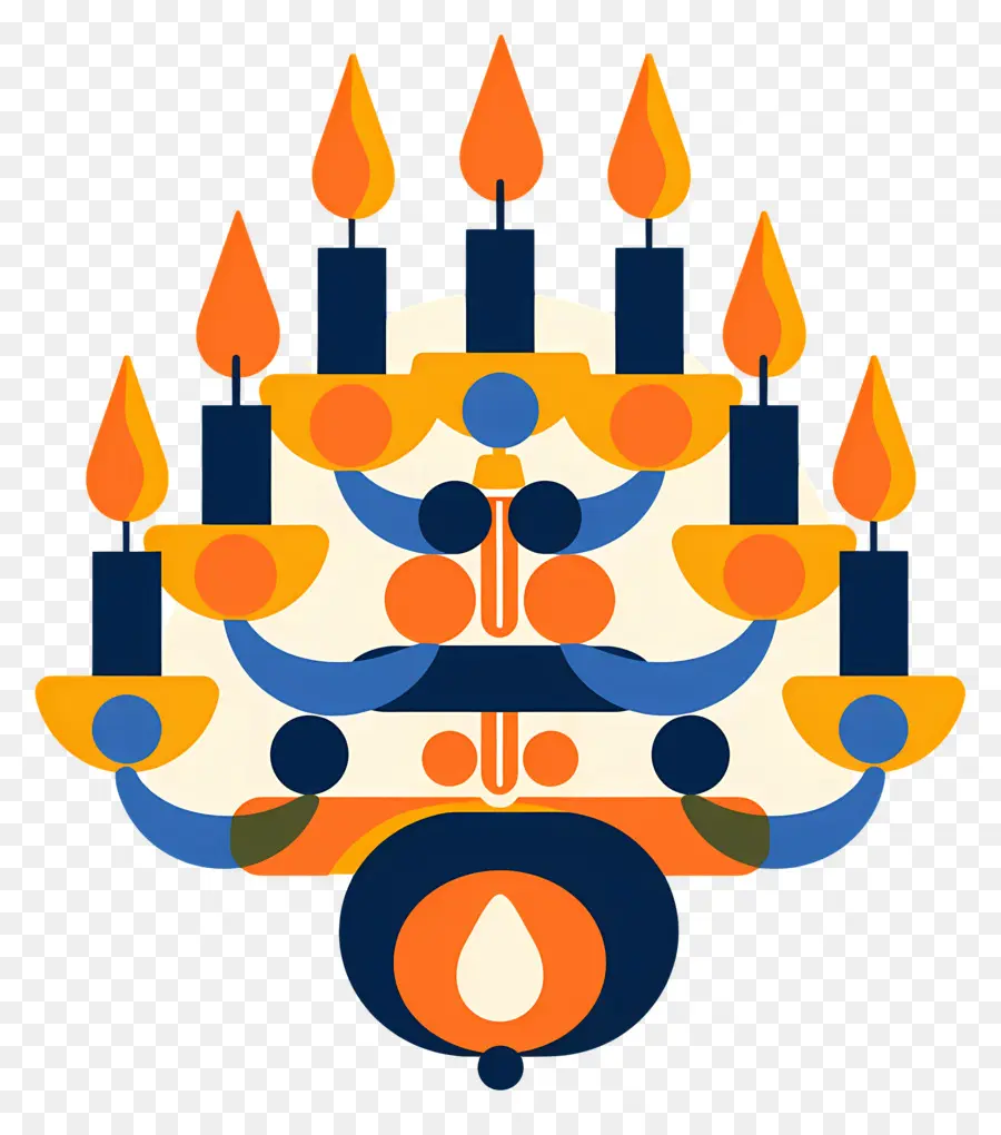 Hanukkah Menorah，ผู้ถือเทียน PNG