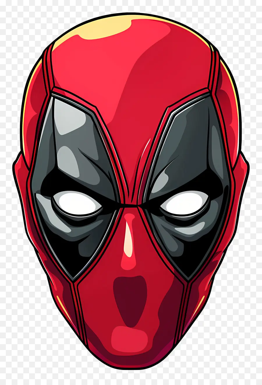 หน้าการ์ตูน Deadpool，หน้ากากสีแดงและสีดำ PNG