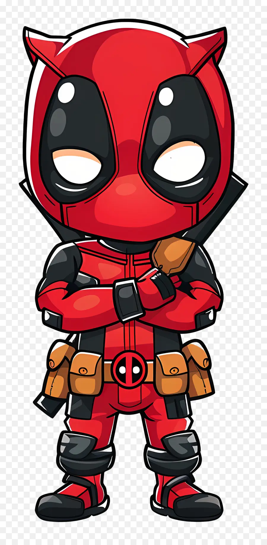 Deadpool น่ารัก，ซูเปอร์ฮีโร่สีแดง PNG