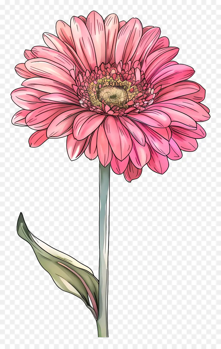 สีชมพู Gerbera，ดอกเดซี่ PNG