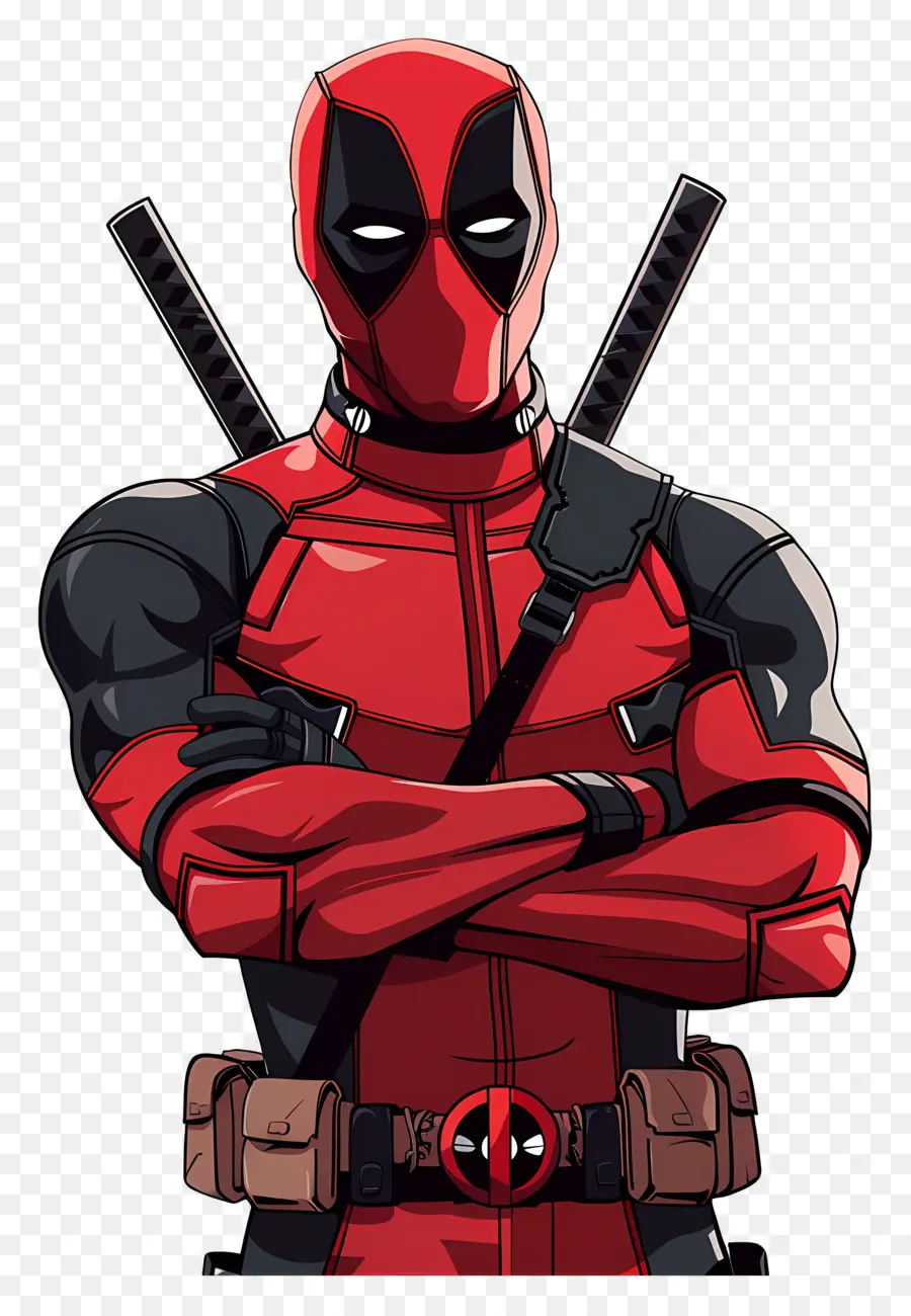 Deadpool เคลื่อนไหว，ซูเปอร์ฮีโร่สีแดงและสีดำ PNG