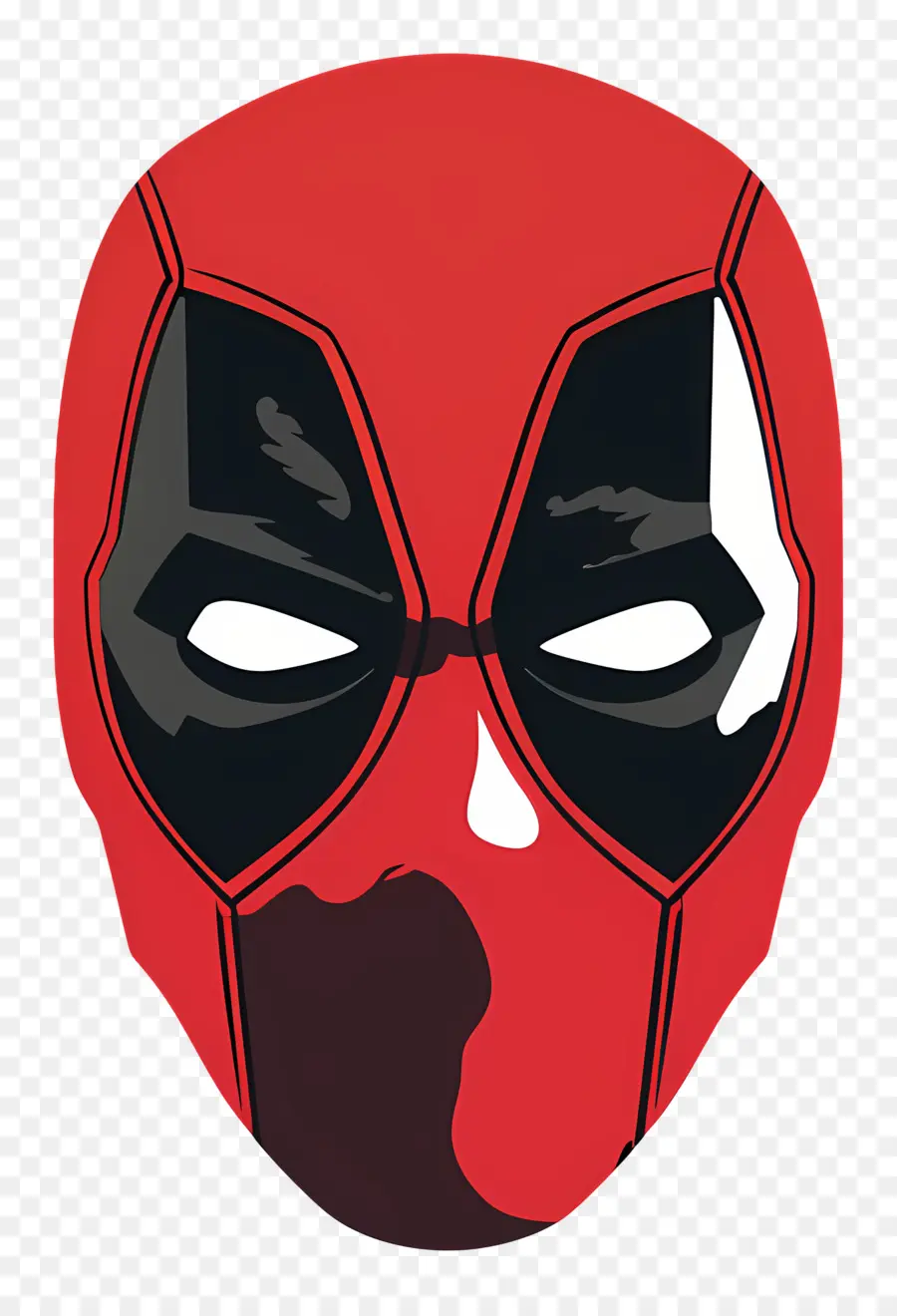 หน้าการ์ตูน Deadpool，หน้ากากสีแดง PNG