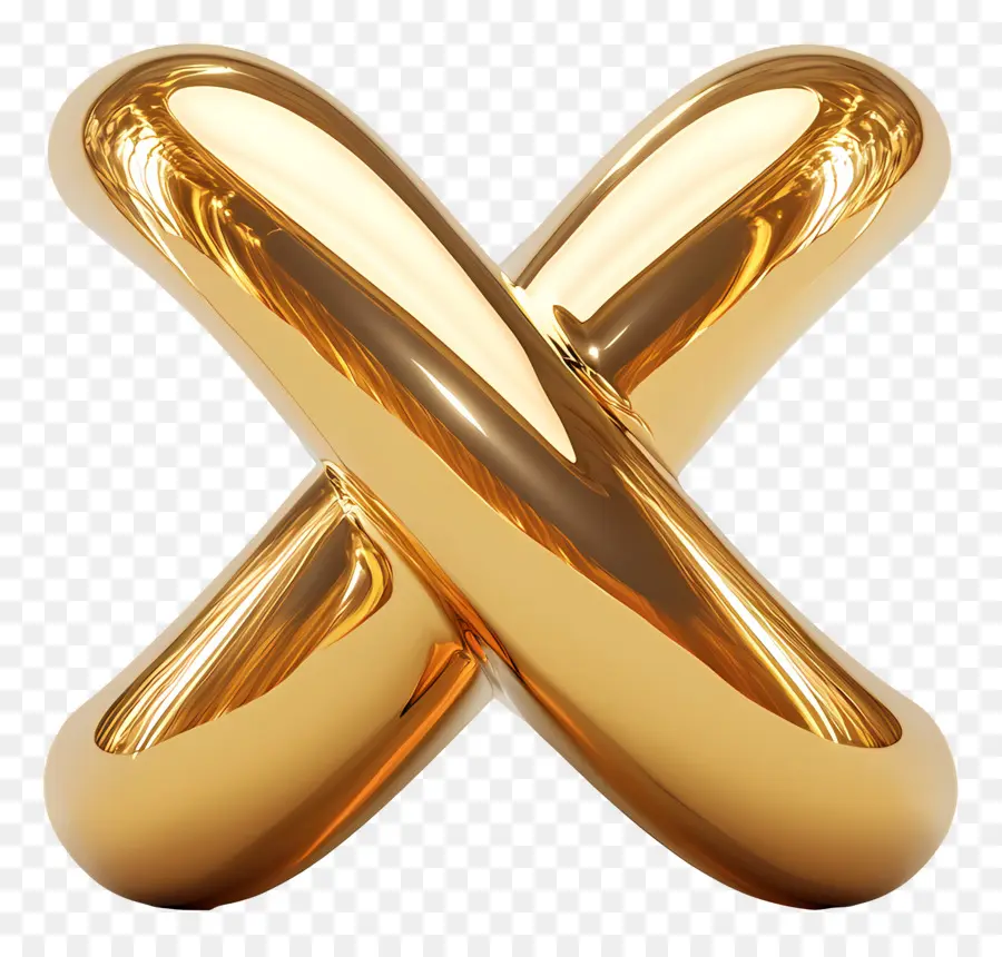 ทอง X，Golden X PNG