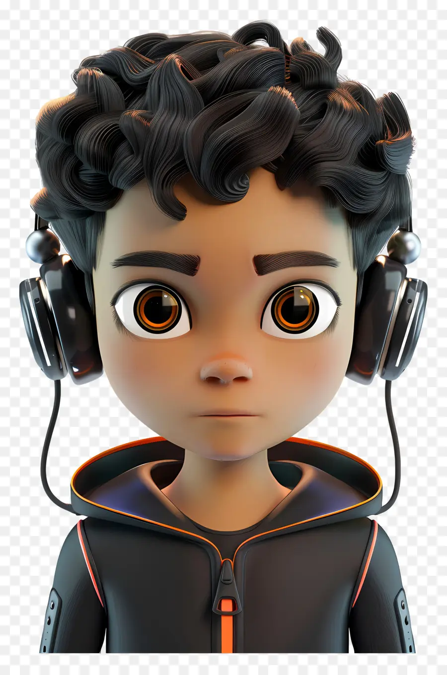 Avatar เด็กชาย 3d，เด็กชายอนิเมชั่นกับหูฟัง PNG