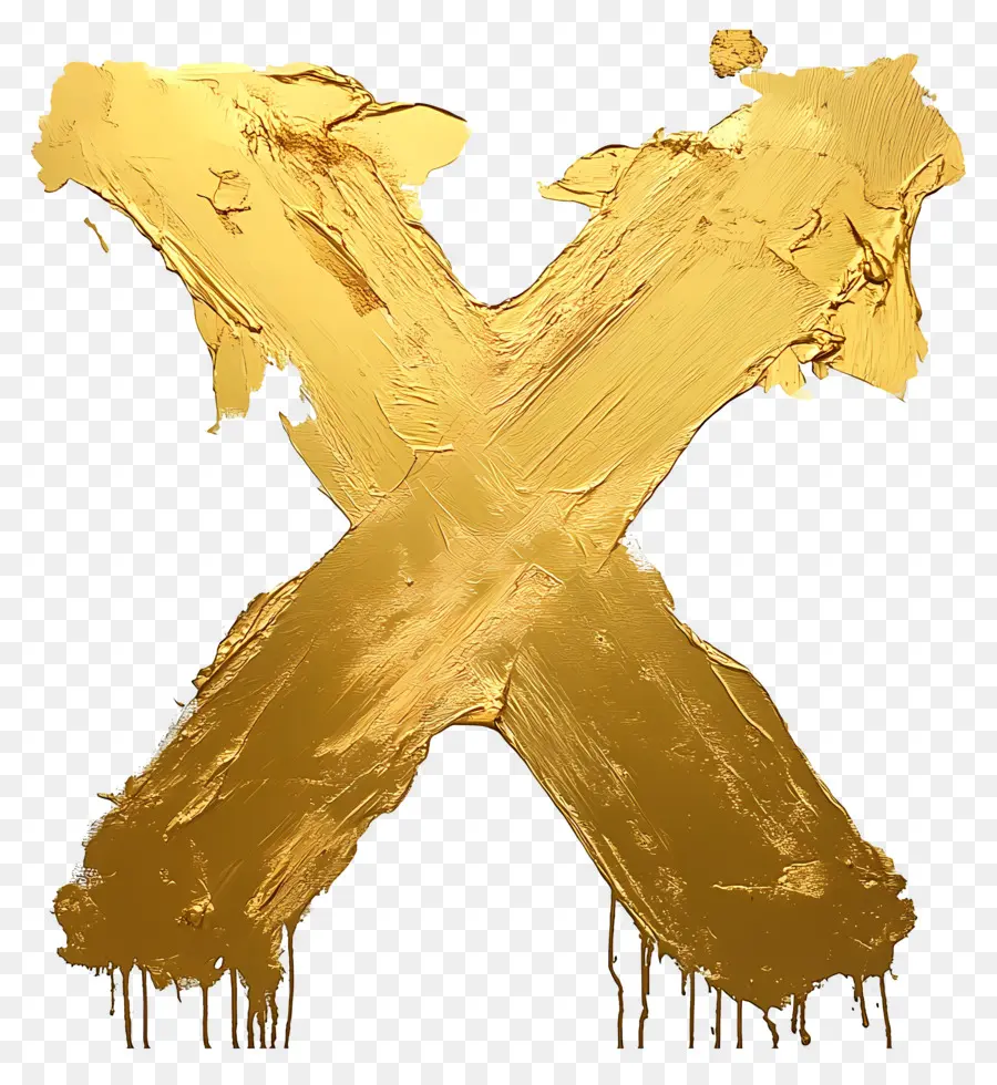 ทอง X，Golden X PNG