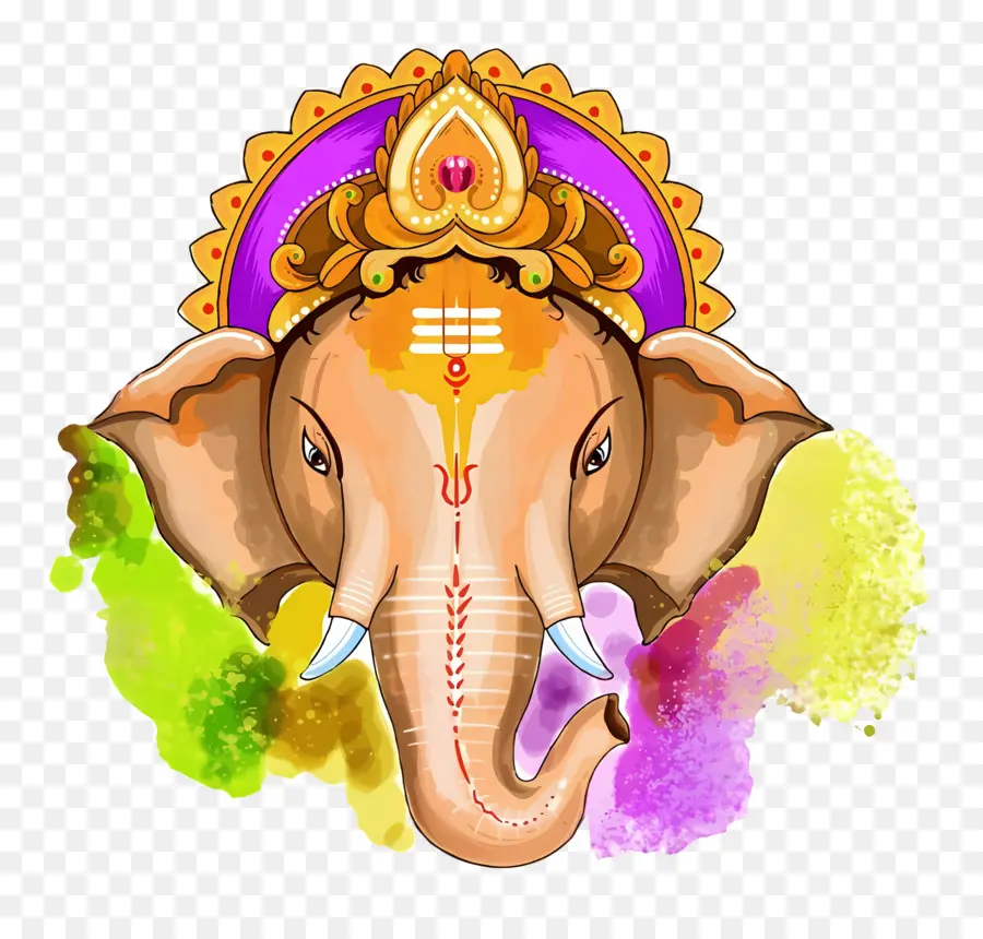 Ganesh Chaturthi，หัวช้าง PNG