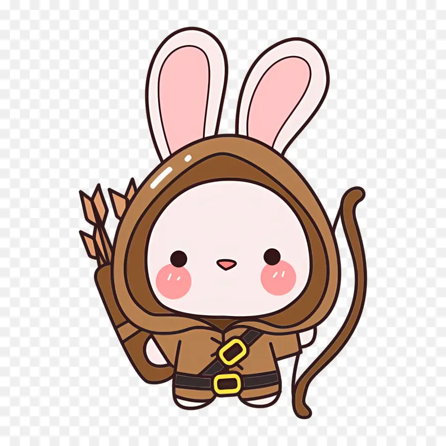 กระต่ายน่ารัก，Bunny Archer น่ารัก PNG