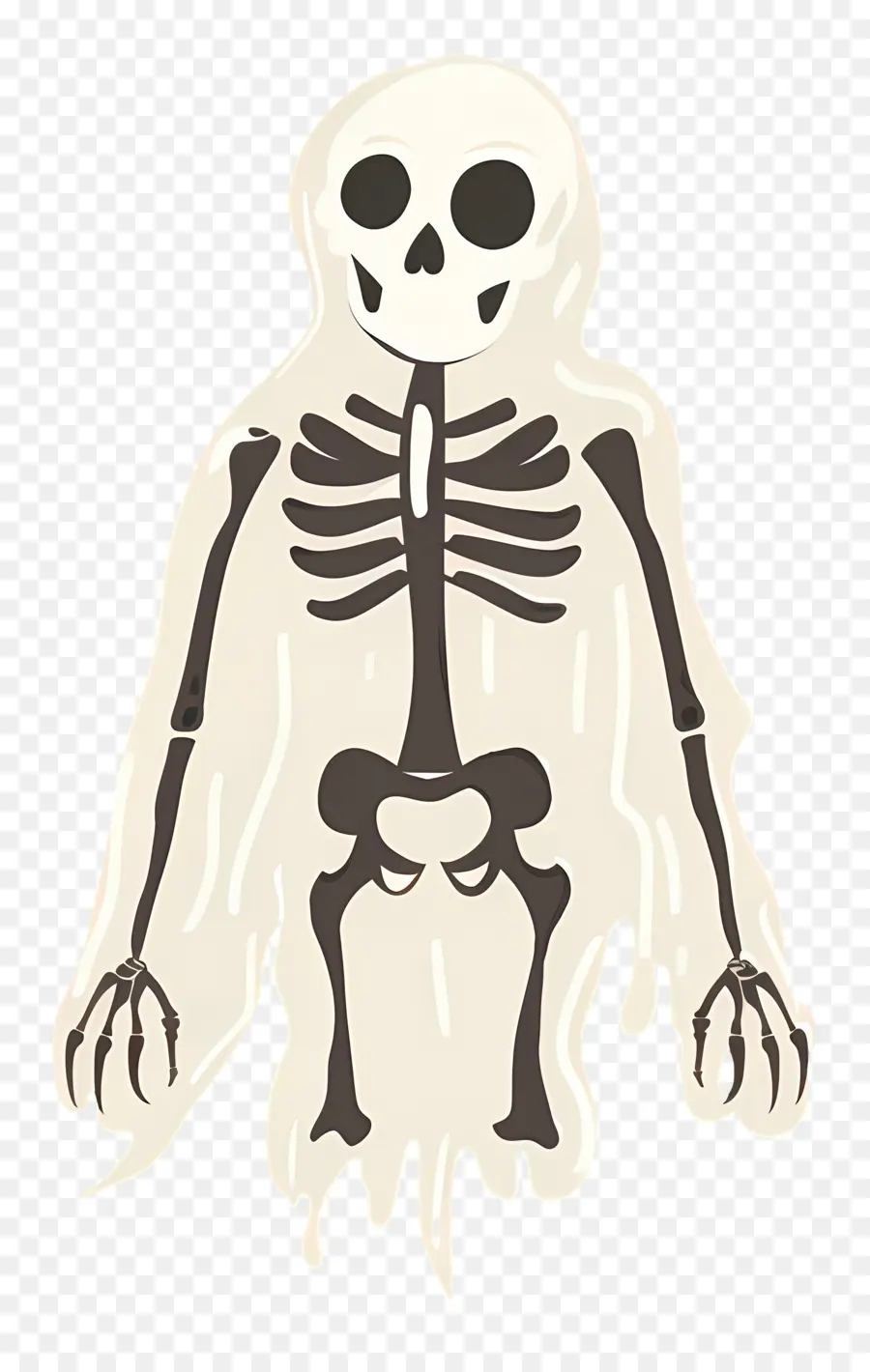 ผีฮัลโลวีน，Skeleton Ghost PNG