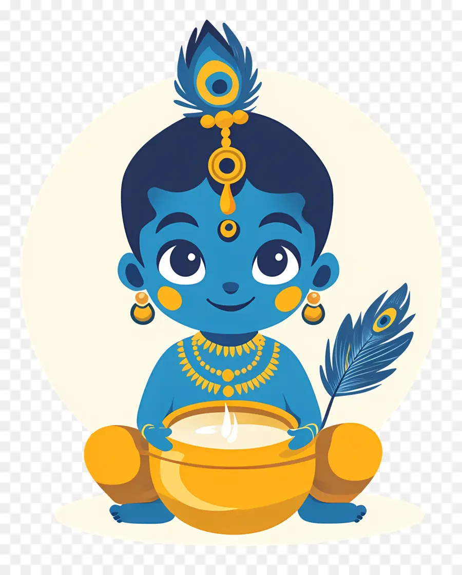 Krishna Janmashtami，เด็กสีฟ้า PNG