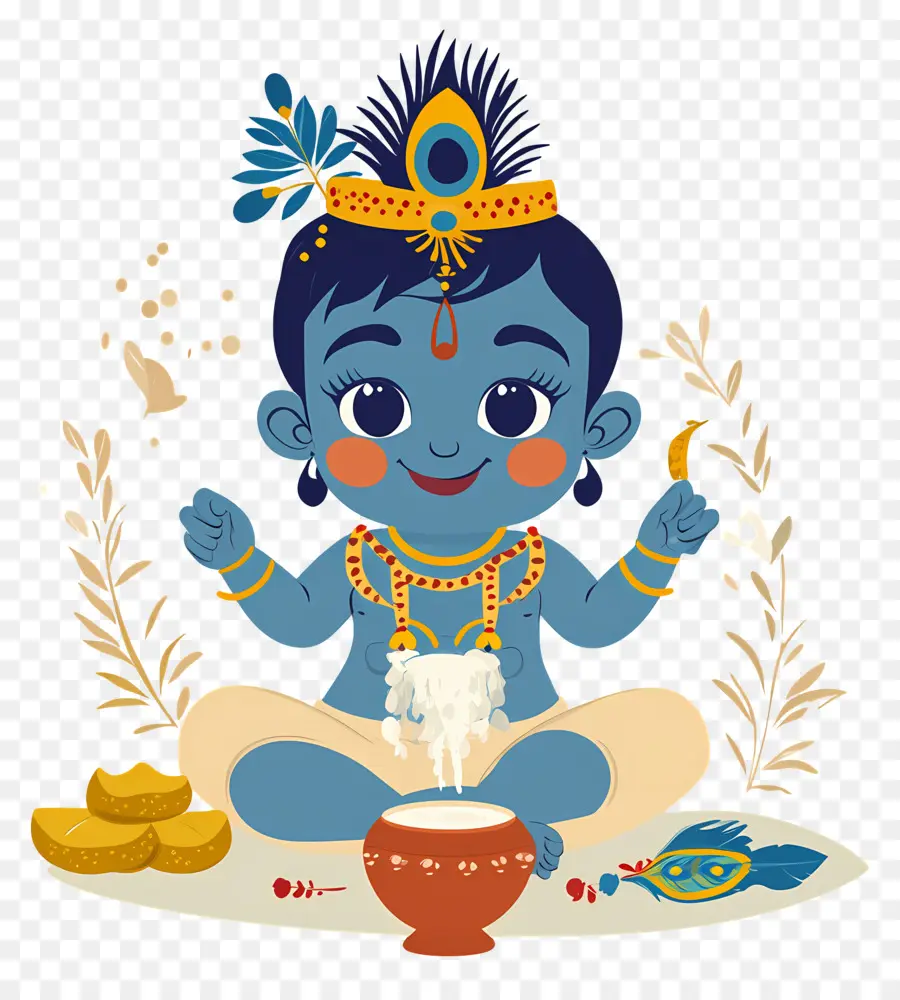 Krishna Janmashtami，ลูกกฤษณะ PNG