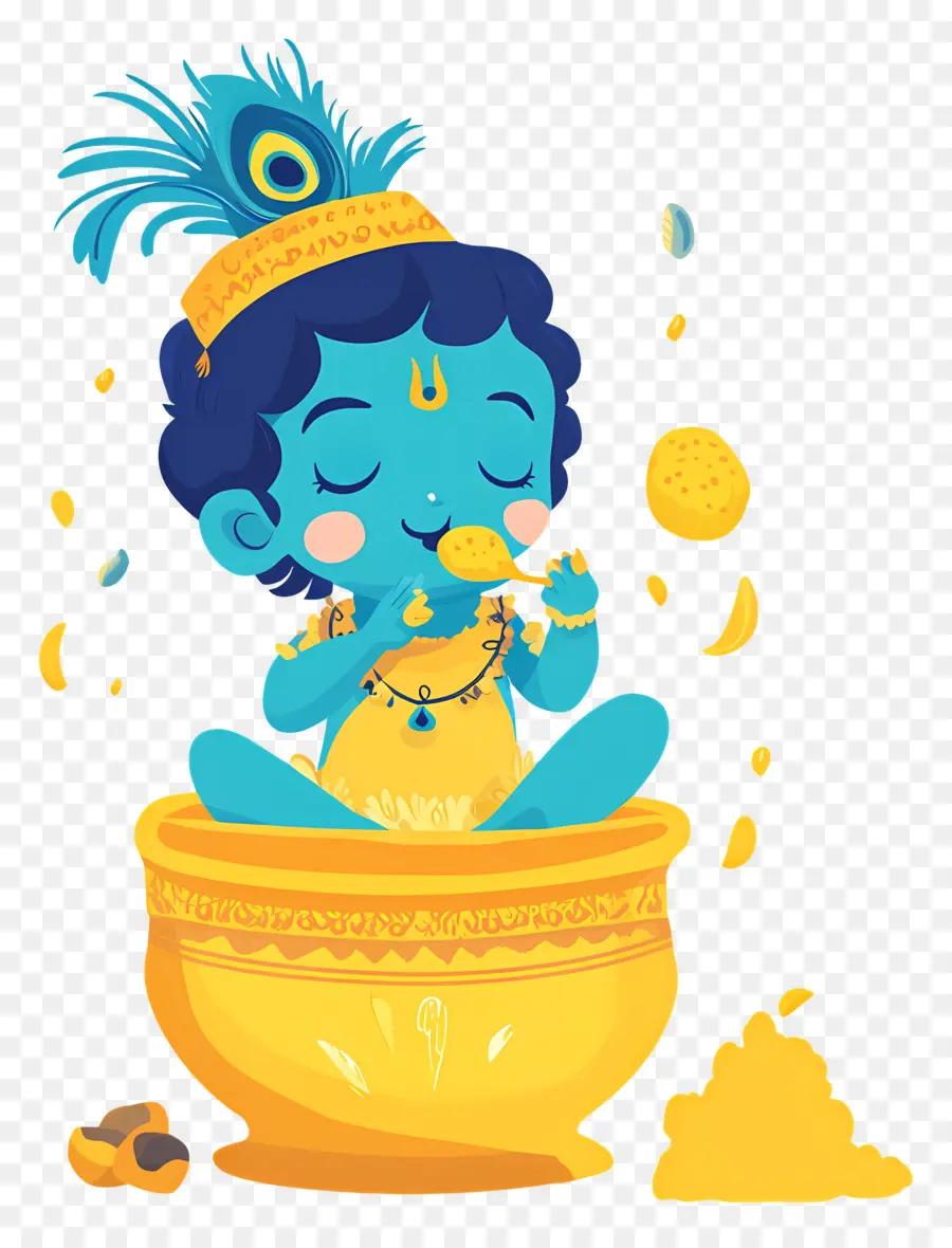 Krishna Janmashtami，เด็กสีฟ้า PNG