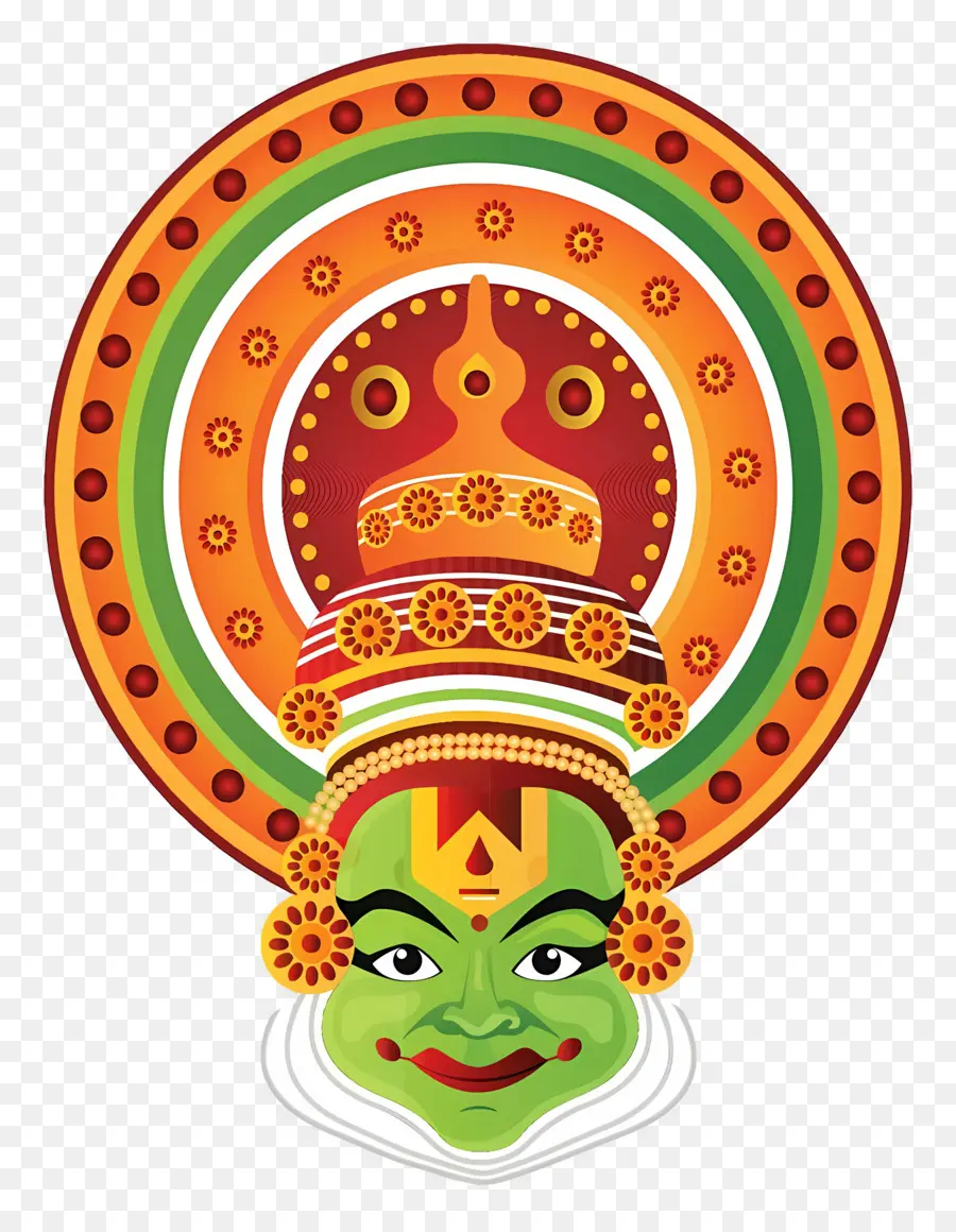 Onam，หน้ากากสีสันสดใส PNG