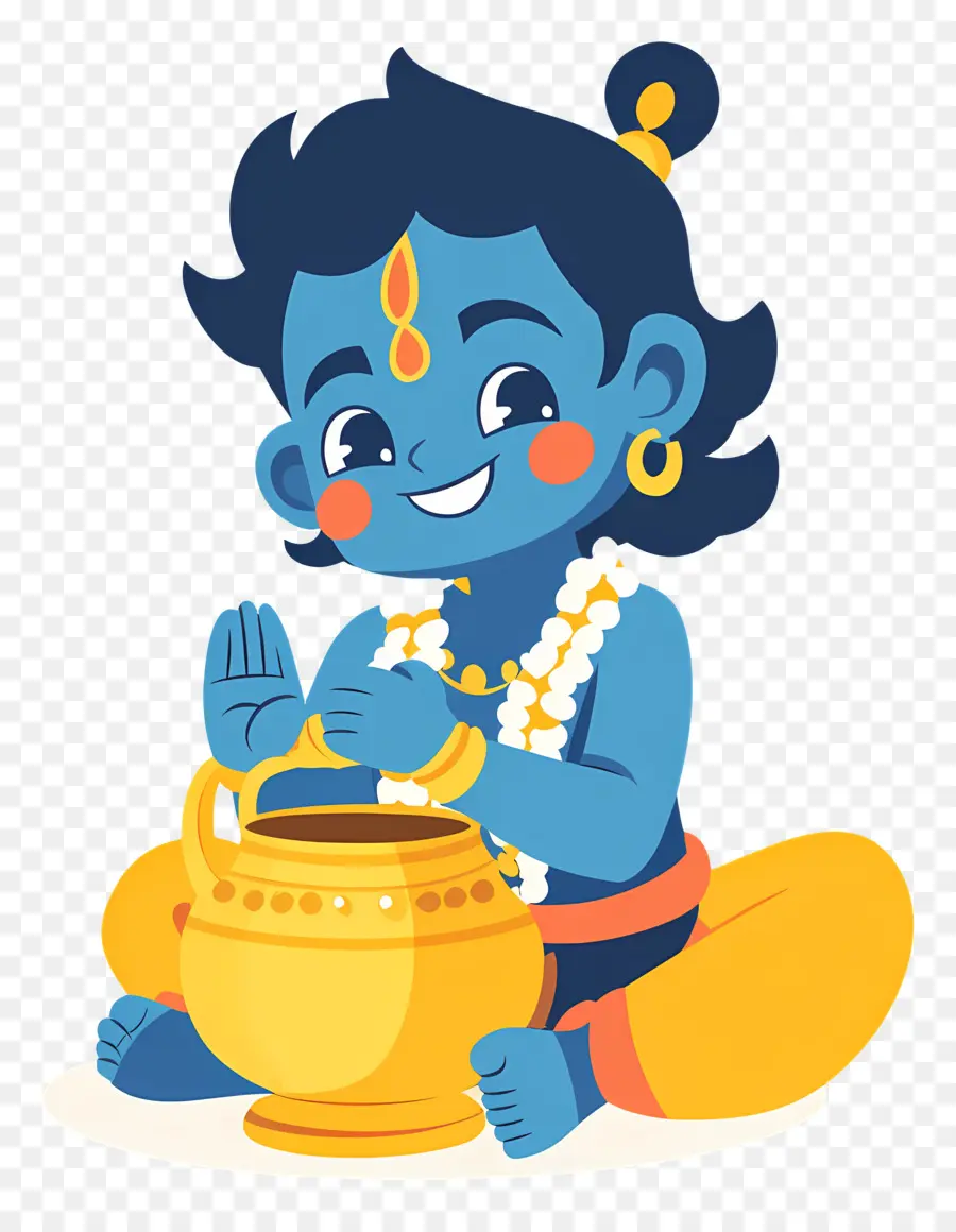 Krishna Janmashtami，เด็กสีฟ้า PNG