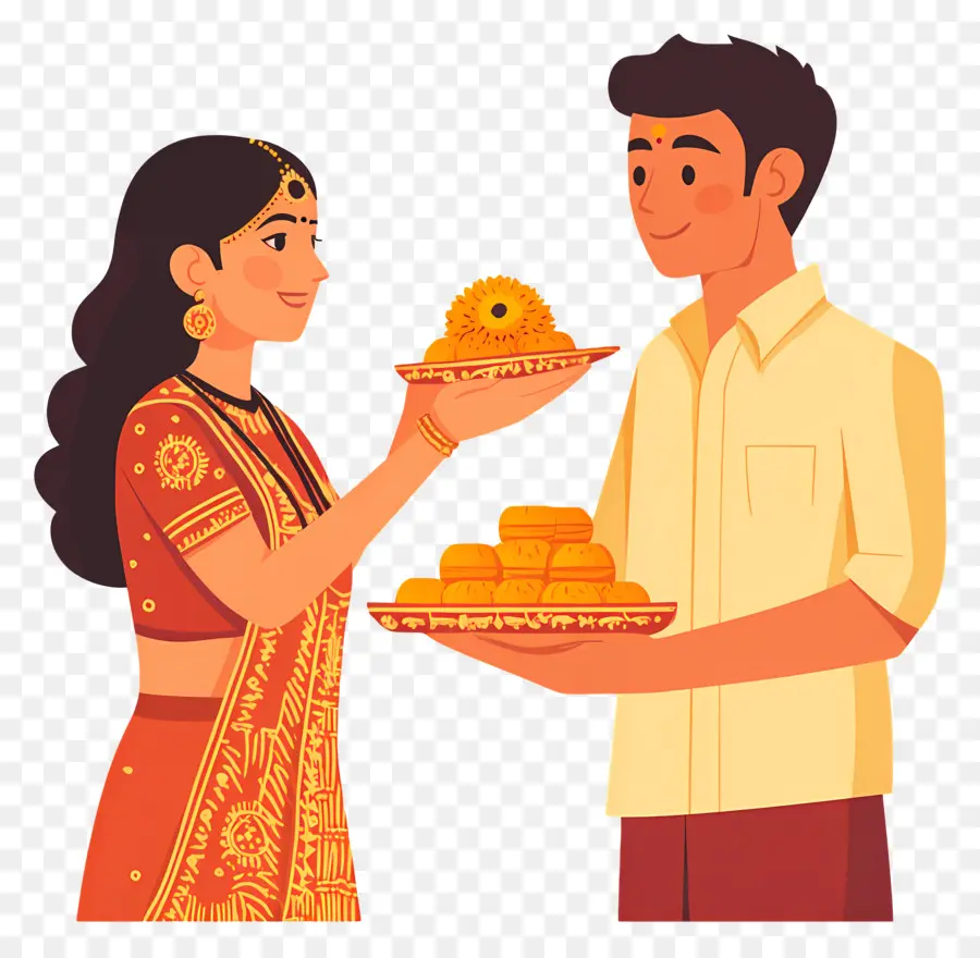 Happy Raksha Bandhan，คู่ดั้งเดิม PNG