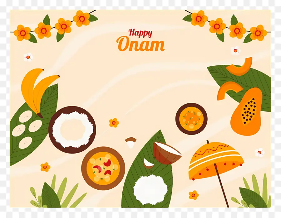 มีความสุข Onam，ภาพประกอบเทศกาล Onam PNG