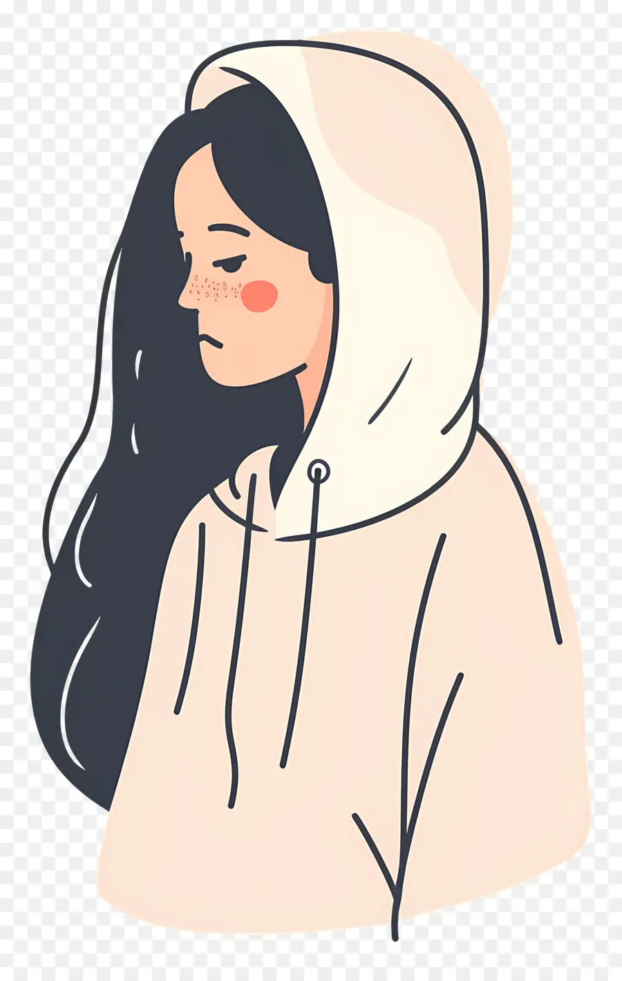 ผู้หญิงใน Hoodie，สาวในฮู้ด PNG