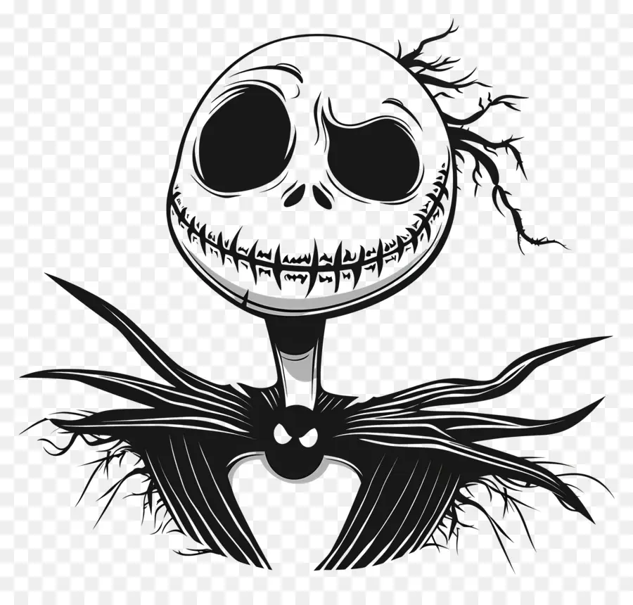 แจ็ค Skellington，หัวโครงกระดูก PNG