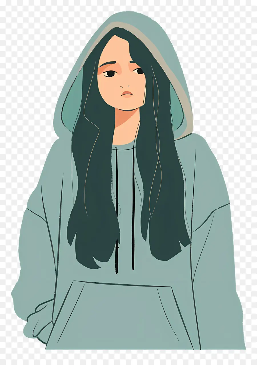 ผู้หญิงใน Hoodie，สาวในฮู้ด PNG