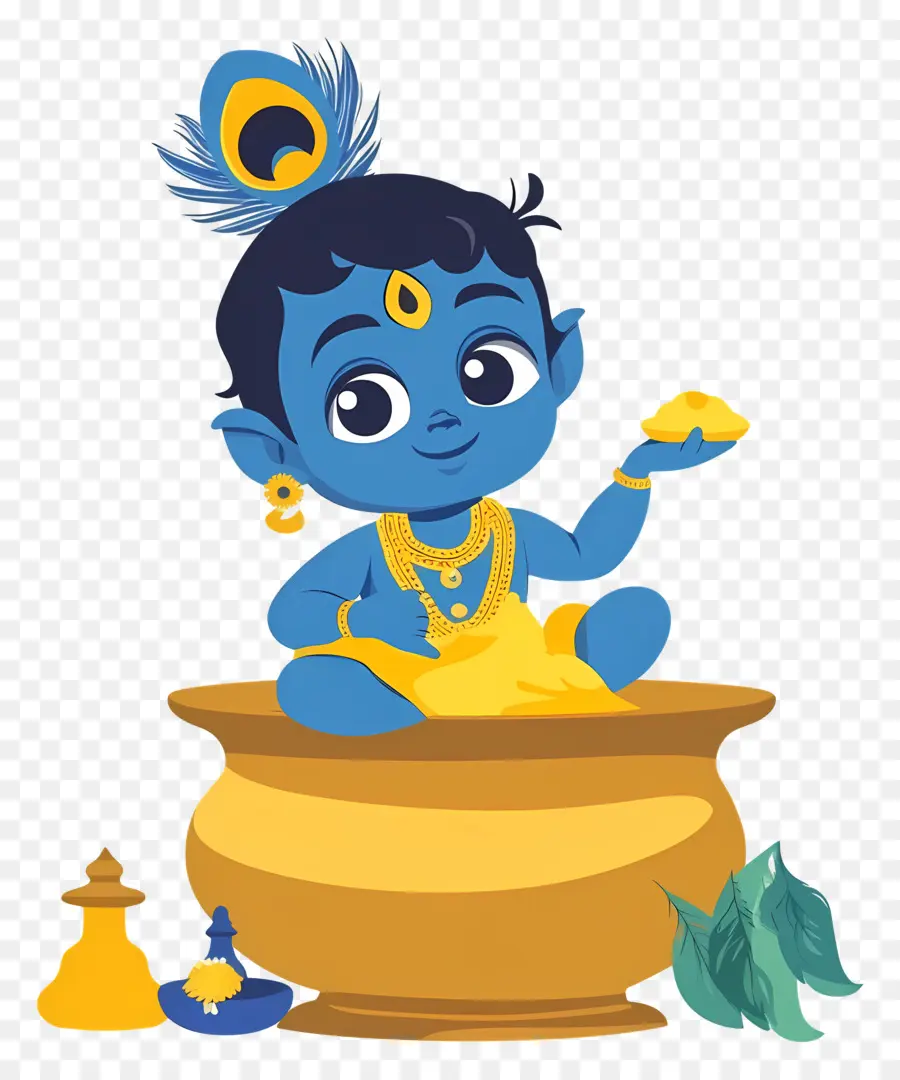 Krishna Janmashtami，เด็กสีฟ้า PNG