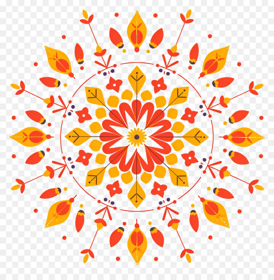 วงกลม Rangoli，ลวดลาย PNG