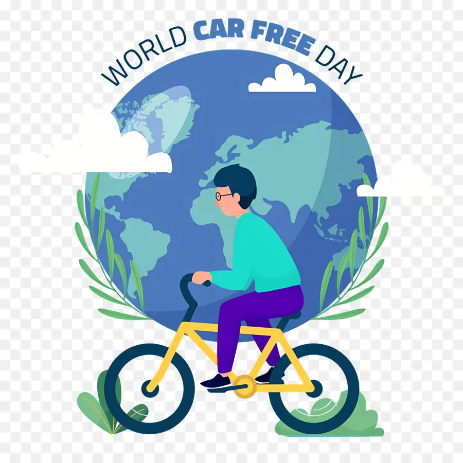 วันฟรีรถโลก，นักปั่นจักรยานใน World Car Free Day PNG