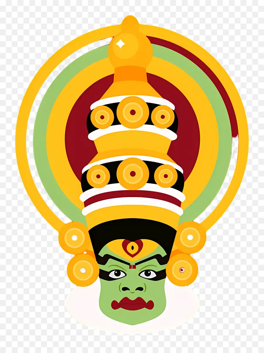 มีความสุข Onam，หน้ากาก Kathakali PNG