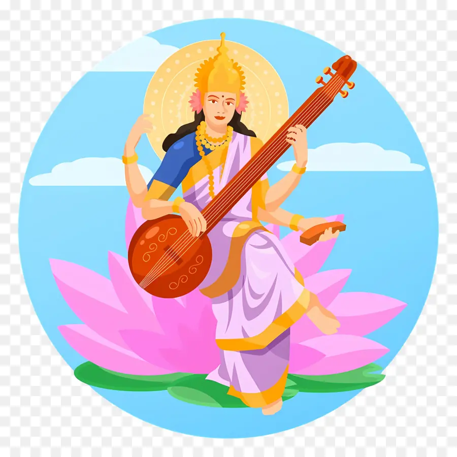 Saraswati，เทพธิดา Saraswati PNG