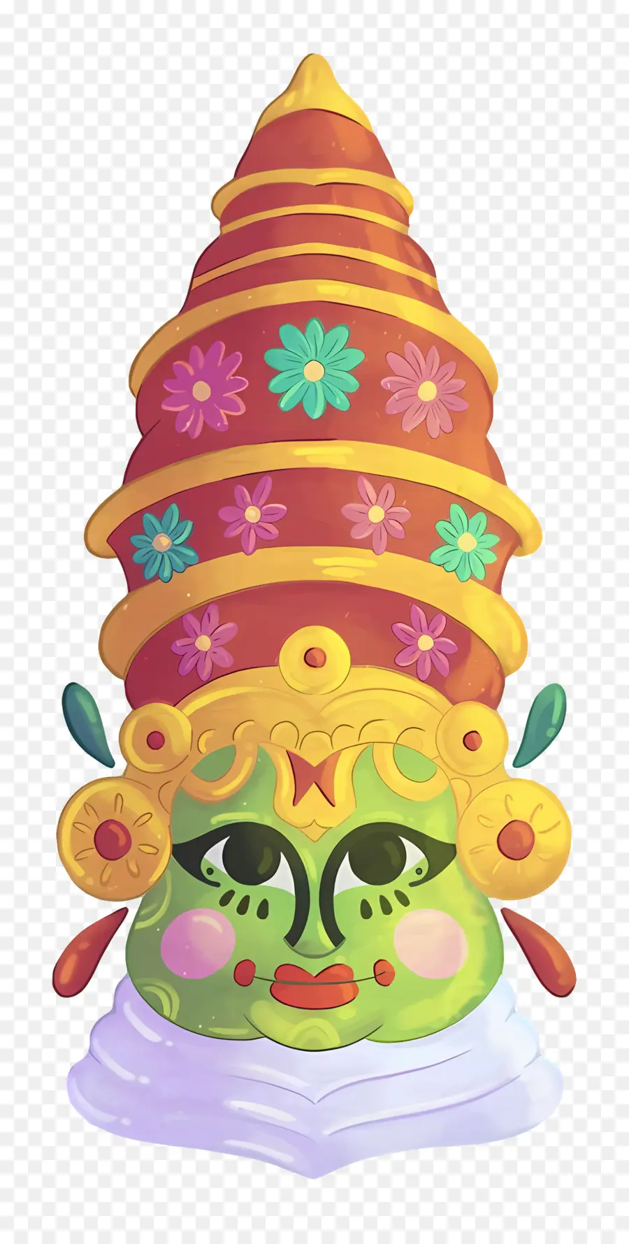 มีความสุข Onam，หน้ากาก Kathakali PNG