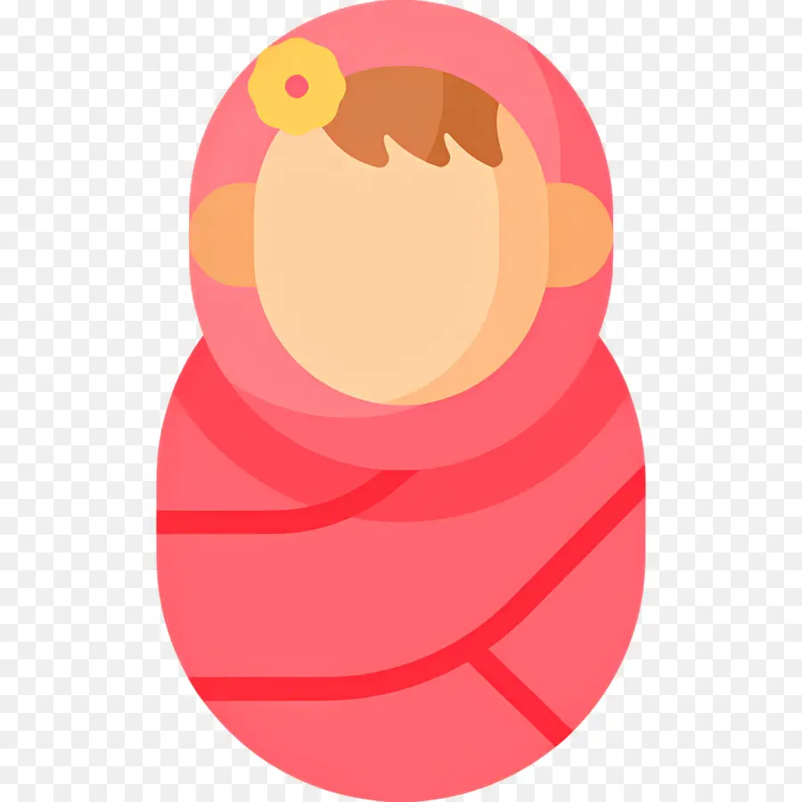 เด็กผู้หญิง，ที่รักในสีชมพู Swaddle PNG