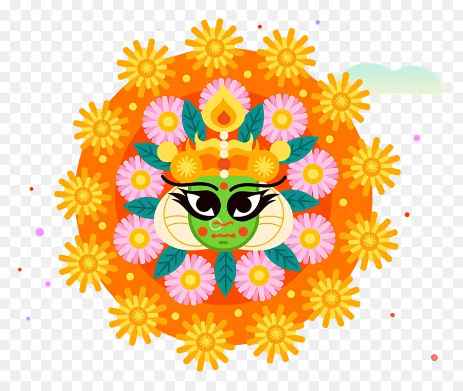 มีความสุข Onam，หน้าดอกไม้ PNG