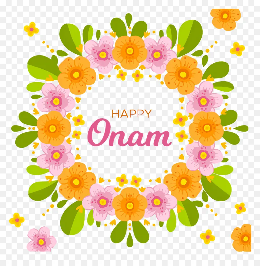 มีความสุข Onam，การตกแต่งดอกไม้ Onam PNG