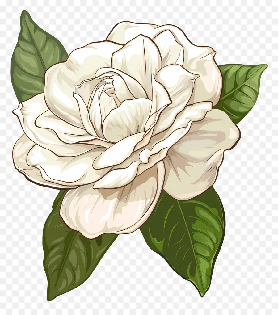 ดอกไม้สีขาว Gardenia，ดอกไม้สีขาว PNG