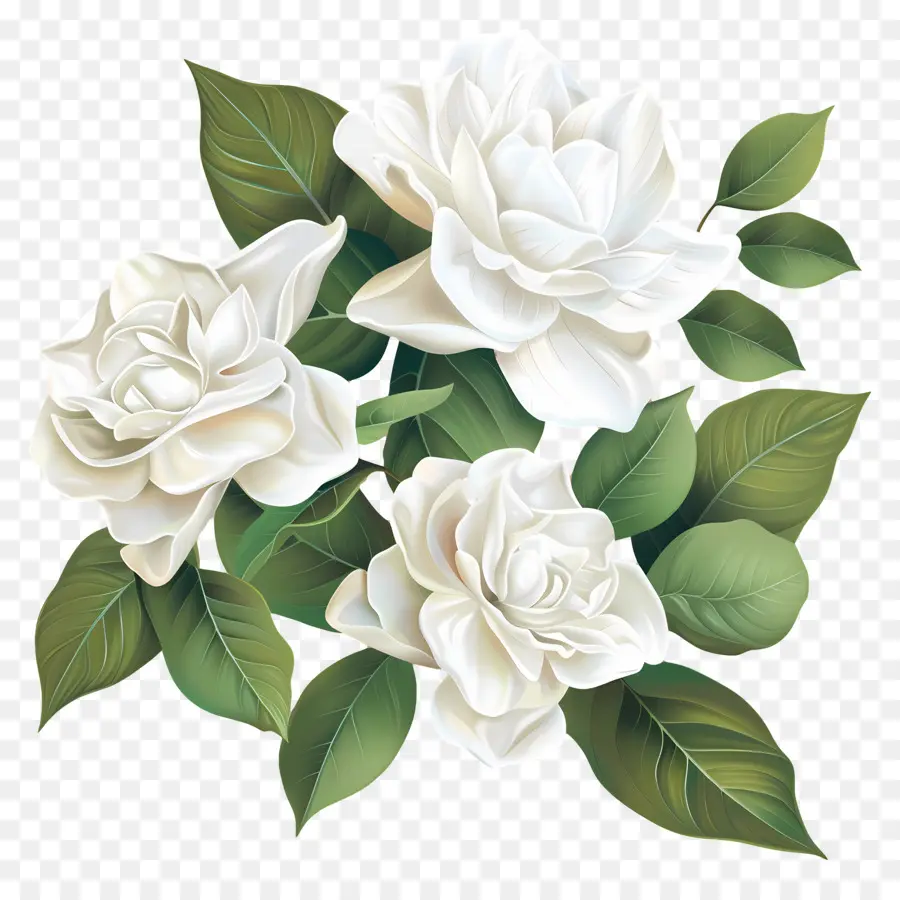 ดอกไม้สีขาว Gardenia，ดอกไม้สีขาว PNG