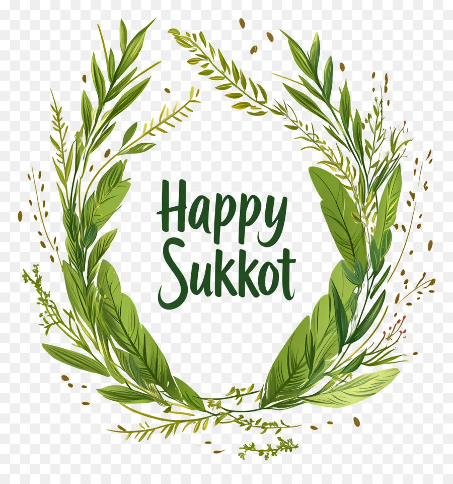 มีความสุข Sukkot，พวงหรีด PNG