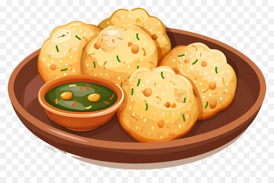 ขนมอินเดีย，จาน Pani Puri PNG