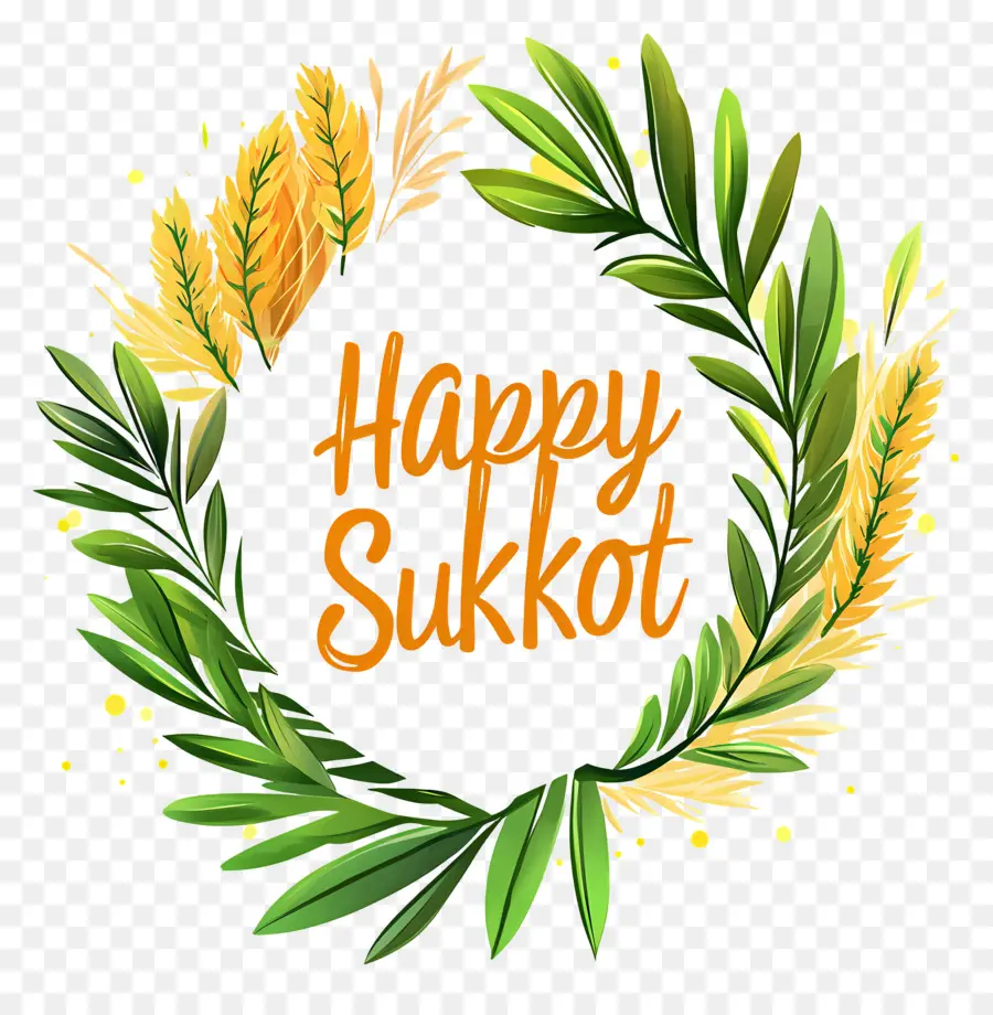 มีความสุข Sukkot，พวงหรีด PNG