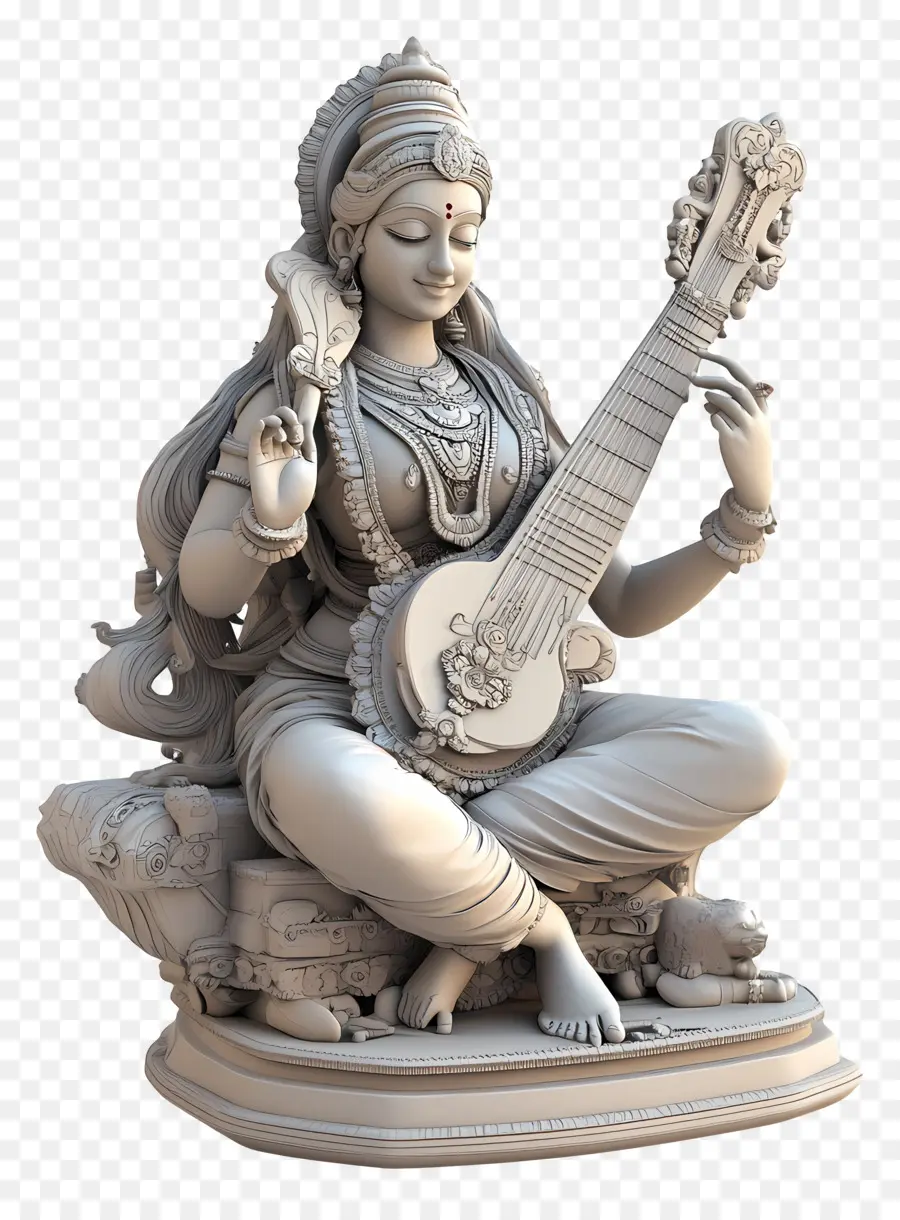 Saraswati，รูปปั้นเทพธิดา PNG