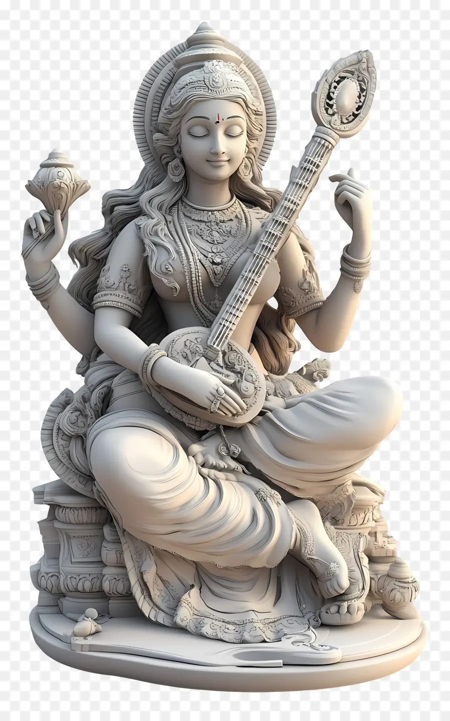 Saraswati，รูปปั้นเทพธิดา PNG