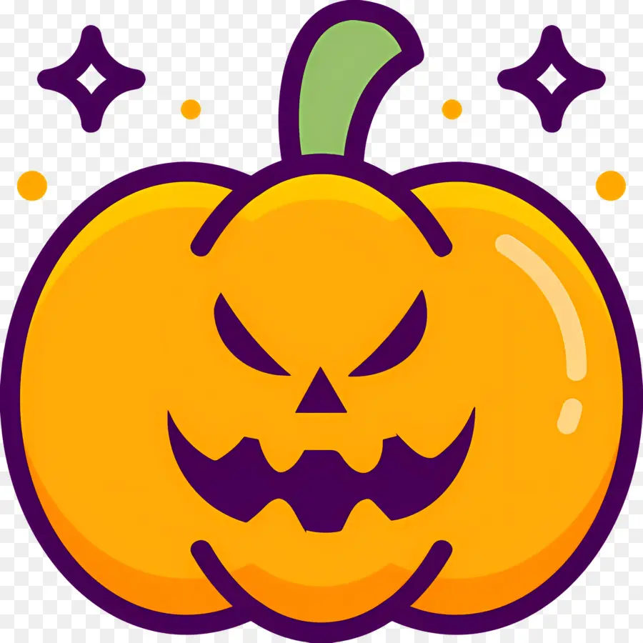 ฟักทองฮาโลวีนที่น่ากลัว，Jack O' Lantern สีส้ม PNG