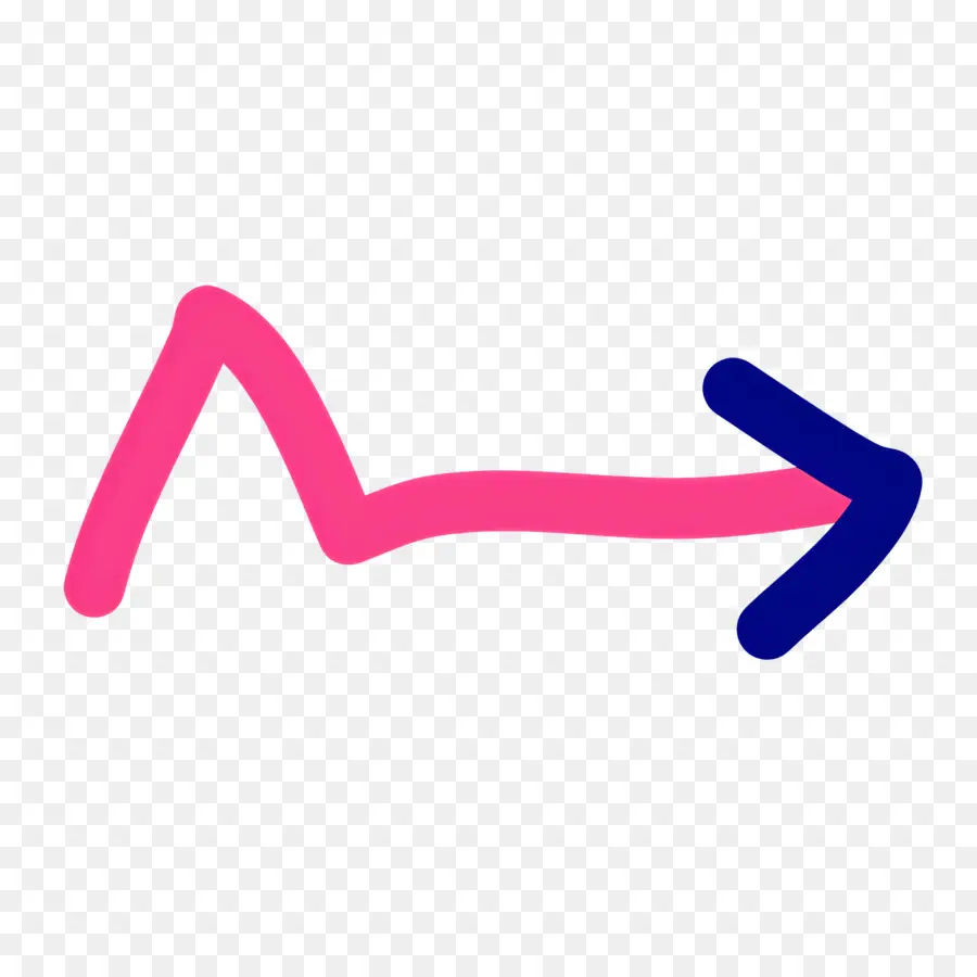 Doodle Arrow，ลูกศรสีชมพู PNG