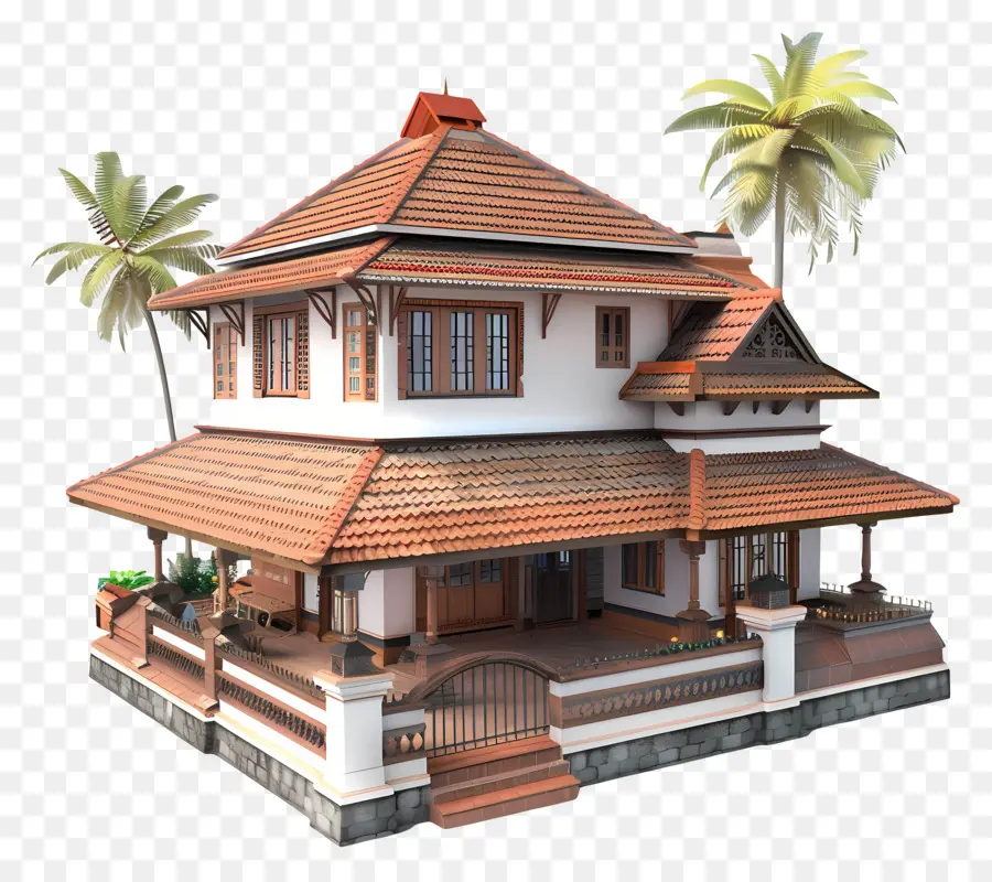 บ้าน Kerala，บ้านดูเดิลน่ารักทันสมัย PNG